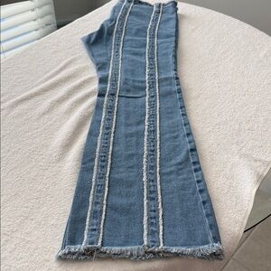 Hip Hugger 1970s Boho Flare Leg White Raised Stitching on trend Hippy Retro 16